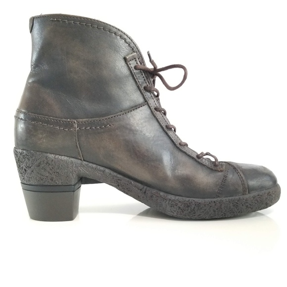 GROUNDHOG Combat Boots Brown Distressed Leather - Picture 5 of 12